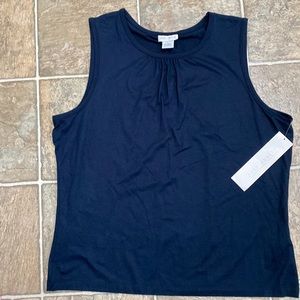 NWT Joan Leslie Navy Blue Top. Women’s Size Large